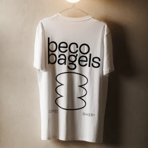 T-shirt Beco Bagels - branca